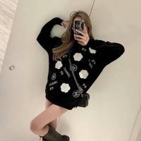 ราคา เสื้อกันหนาว เสื้อคลุมแขนยาวชาแนล chanel ลายดอกคามิเลีย ผ้า cotton พร้อมส่ง (19591633050)