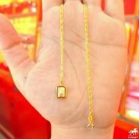 ราคา สร้อยคอเงินชุบทอง ลายดิสโก้ จี้พระจิ๋วยอดนิยม เลี่ยมทองแท้ กรอบทอง 90 มีใบรับประกัน (15754508144)