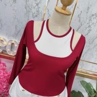 ราคา เสื้อสาวอวบเสื้อสาวอ้วนVani อก38 44 ความยาว22 ผ้าร่องยืด รุ่นทูโทนเว้าไหล่ (18077217711)