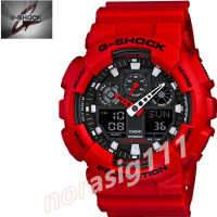 ราคา Casio นาฬิกาข้อมือ G Shock รุ่น GA100B 4A สีแดง (1019420498)