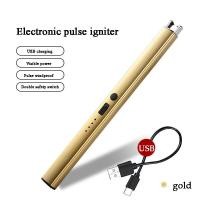 ราคา ไฟแช็คไฟฟ้า พร้อมสายชาร์จ ไฟแช็คชาร์จ USB ก้านยาว ไม่ใช้แก๊ส ใช้งานสะดวก USB ไฟแช็ค (21030264689)