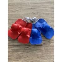 ราคา สวมเดือย สวมตอ นวมหนัง ไก่ชน น้ำเงิน1คู่ แดง1คู่ ยีนส์2คู่ ใส่ไก่ 2 ตัว (20741927485)