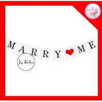 ราคา ป้าย Marry Me I Love You Bride to be Happy Wedding พร้อมเชือกร้อย สินค้าทำจากกระดาษแข็ง พร้อมส่งจากกรุงเทพ ใช้สำหรับตกแต่งงานขอแต่งงาน บอกรัก งานเลี้ยงสละโสดป้ายธง (7673891343)