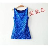 ราคา ชุดการแสดงเสื้อกล้ามสายเดี่ยวตัวสั้นสำหรับผู้หญิงเสื้อตัวในปักเลื่อมเซ็กซี่ใส่ด้านนอกสำหรับฤดูร้อนเสื้อสายเดี่ยวสีดำเรียบง่ายแมทช์ลุคง่าย (19906164050)