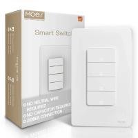 ราคา MOES Tuya ZigBee Smart Light Switch US Push Button Wall Switch Work With Alexa Google Home Neutral Wire No Neutral Wire Required (20757403443)