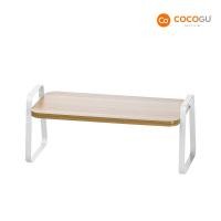 ราคา ออก E Tax ลดหย่อนภาษีได้ COCOGU ชั้นวางของในครัวท็อปไม้ ครอบไมโครเวฟ size S M L รุ่น A061 white (19583482476)