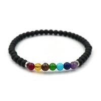 ราคา 7 CHAKRA สร้อยข้อมือหิน 7 จักระ หินธรรมชาติแท้ เลือกขนาดเม็ดหินได้ 4 10 มม หินบำบัด ปรับสมดุล by siamonlineshop (16453789180)