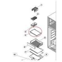 ราคา electrolux อะไหล่แท้ ชั้นวางของตู้เย็นอิเล็คโทรลักส์ 811958001 ตำแหน่งหมายเลข 4 รุ่น ETB2600MG (15606028454)