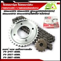 ราคา โซ่สเตอร์ชุด WAVE125R125S125Iบังลมเวฟ125เวฟ100S2005เวฟ110iปี 2009 20 สเตอร์หลัง มี 3 เบอร์ให้เลือก 343536 (16445083811)