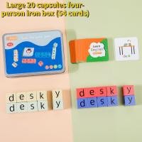 ราคา Wooden Word Spelling Game Fun Alphabet Matching Game Kids Teaching Aids Early Education Gift with Cards for Preschool Boys Girls (20886368038)