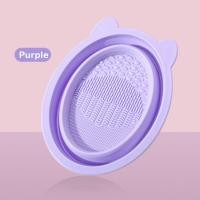 ราคา พร้อมส่งใน Brush Cleansing Bowl ที่ล้างแปรงแต่งหน้า แผ่นล้างแปรงแต่งหน้า พับได้ น้ำยาล้างแปรง อ่างซิลิโคนล้างแปรง (20698723098)