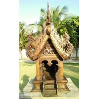 ราคา ส่งฟรีEMS ศาลพระภูมิ ไม้สัก ศาล ศาลา ศาลไม้ ศาลพระภูมิไม้ ศาลเจ้าที่ 24x30cm Spirit house wood house Thai house teak house ghost house woodcarving house Thai house teak house teak wood woodcraft FREE 