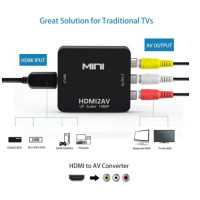 ราคา ็HDMI to AV สายเชื่อมต่อ ตัวแปลง HDMI To AV แปลงสัญญาณภาพและเสียงจาก HDMI เป็น AV 1080P (10018860328)