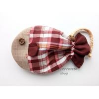 ราคา กระเป๋าหูรูด กระเป๋าสตางค์ กระเป๋าผ้า รูปปลา งานแฮนด์เมด ทำจากผ้าคอตตอน (17690544537)