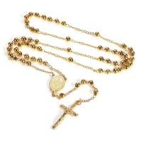 ราคา U7 คาทอลิก Rosary สร้อยคอทองคำพระแม่มารีบริสุทธิ์สำหรับผู้หญิงพร้อมจี้รูปกางเขนคริสเตียนเครื่องประดับทำจากไฟเบอร์ (10392456626)