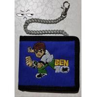ราคา กระเป๋าสตางค์ติดโซ่ยุค90 ขนาด 2 พับ BEN10 สุดเท่ห์ งานปัก ขนาดพับแล้ว 11x9 cm โซ่ยาว 23 cm (19298329806)