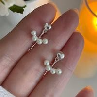 ราคา Suwann na shop ราคาต่อคู่ ต่างหู ต่างหูเงินแท้ ต่างหูหัวใจมุกเรียง สีเงิน ทอง (20552640807)