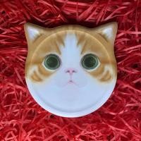 ราคา มีกล่องทุกชิ้น ที่รองแก้ว แผ่นหินรองแก้ว จานรองแก้ว ลายแมว จานรองแก้วแมว (16543300563)