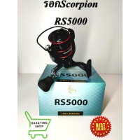 ราคา รอกสปินนิ่ง รุ่นใหม่ล่าสุด ลายเคฟล่า รอกตกปลา SCORPION RS3000 5000 BLACK RED บอดี้กราไฟท์แข็งแรง ลื่นมากกส่งสายดีตีไกล (13987381641)