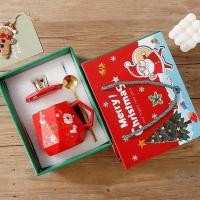 ราคา แก้วกาแฟมีฝาปิด แก้วคริสต์มาส แก้วเซรามิค พร้อมชุดกล่องของขวัญ ของขวัญปีใหม่ ของขวัญคริสต์มาส สินค้ารับประกัน หากมีการชำรุดเสียหาย (21061203965)