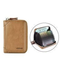 ราคา กล่องใส่บัตรเครดิต ซองใส่บัตร หนังแท้ กระเป๋าสตางค์ผู้ชาย มีซิป ซองใส่บัตรเสริม ป้องกันแม่เหล็ก ซองใส่บัตร (20526180915)