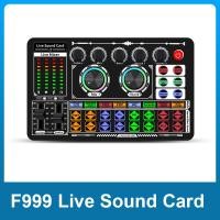 ราคา F999 Sound Card Audio Mixer Live Sound Card Voice Changer Mixing Console Amplifier Sound Card Phone Computer Universal (20302828810)