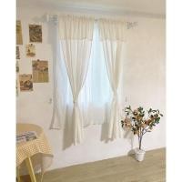 ราคา ผ้าม่านมินิมอล ผ้าม่าน ผ้าฝ้าย ผ้าเรียบลื่น แบบมีเชิงระบาย ผ้าม่านหน้าต่าง ผ้าม่านคาเฟ่ ม่าน เรียบลื่น (11487476841)
