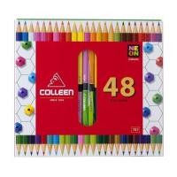 ราคา สีไม้ ดินสอสีคลอรีน คลอลีน 12 24 36 48 60 สี Colleen Color Pencil หัวเดียว สองหัว (16337103042)