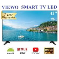 ราคา VIEWO ทีวี LED 42 43 นิ้ว Smart TV FULL HD แอนดรอยด์ทีวี ดูNetflix Youtube ประกันศูนย์ 1 ปี W 42wifi (20979799764)