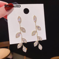 ราคา BloomHD ต่างหูระย้าสีโรสโกลด์ต่างหูเจ้าสาวสำหรับเจ้าสาว (12616453262)