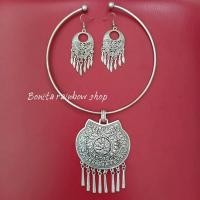 ราคา เครื่องประดับชุดไทยล้านนา สีเงินรมดำ ชุดเซ็ท WB02 (16420404495)
