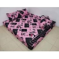 ราคา ชุดผ้าปูที่นอนได้3 5 5 6ฟุต เกรดพรีเมียมได้ 5 ชิ้นเนื้อผ้าเกรดA เป็นผ้าคอลตอน100 ลายชาแนล (20829858209)