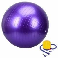 ราคา ลูกบอลโยคะ ขนาด 65 ซม พร้อมที่สูบลม สีน้ำเงิน (118558694)