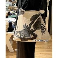 ราคา oudukai Vivienne Westwood กระเป๋าสะพายไหล่ ผ้าฝ้ายแท้ ทรงเมสเซนเจอร์ (20579792541)