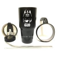 ราคา GF แก้วเยติ เก็บอุณหภูมิ ร้อน เย็น ลาย STAR WAR สตาร์วอร์ สีดำ ฟรี มือจับแก้ว หลอดแสตนเลส พร้อมแปรงล้าง ยางรองแก้ว คละสี (1379622518)