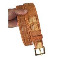 ราคา เข็มขัดหนังจระเข้กระดูกคู่ ถักขอบตลอดเส้น ขนาดของเข็มขัด 1 5 นิ้ว ยาว ตลอดเส้น 47 นิ้ว (20840403783)