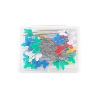 ราคา 50Pcs Dressmaking Pins เย็บปักถักร้อย Patchwork Pins อุปกรณ์เสริมเครื่องมือเข็มเย็บผ้า DIY อุปกรณ์เย็บผ้า Stainless Steel (16930565670)