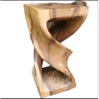 ราคา สตูลไม้เล็ก สูง 40 ซม เก้าอี้ไม้ เก้าอี้บิดไม้ 2 บิด ที่นั่ง 8 นิ้ว ทำจากไม้จามจุรี ลายไม้สวยงาม แข็งแรง (18861715968)