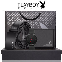 ราคา Playboy กระเป๋าสตางค์ผู้ชายชายหนุ่มชุดเข็มขัดหนัง Cowhide เข็มขัดชุดเดรสผู้ชายชุดของขวัญเข็มขัด กระเป๋าสตางค์ นาฬิกาหลากหลายสไตล์ให้เลือกจาก (7827136490)