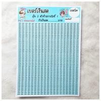 ราคา No1shop เบอร์เงินสด เบอร์เงินหวย 3 ตัวท้าย ตารางเบอร์ บัตรเบอร์เงิน เบอร์ทอง ตารางหวย 000999 ตารางเบอร์เงิน สมุดออมเงิน ป้ายเบอร์ทอง 000 999 ขายดี (19647175843)