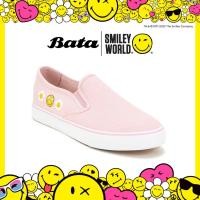 ราคา Bata บาจา By North Star SMILEY รองเท้าผ้าใบสลิปออน แบบสวม สีสดใส สำหรับผู้หญิง สีชมพู 4595966 (20537182661)