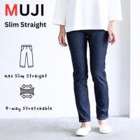 ราคา ยีนส์ Muji Strech Denim Pants ทรง Slim Straight (20506021320)