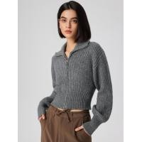 ราคา Cider Solid Knit Polo Zipper Cardigan (21209748480)
