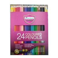 ราคา รุ่นใหม่ สีสดกว่าเดิม ดินสอสี ดินสอสีไม้ สีไม้ มาสเตอร์อาร์ต Master art ขนาด 24 สี แบบแท่งยาว 1หัว กล่อง (20391596348)