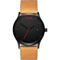 ราคา MVMT Classic Mens Analog Watch 45 MM Black Tan (19294904067)