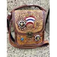 ราคา กระเป๋าสะพายข้าง ไซส์เล็ก7x9นิ้ว หนังแท้ งานทำมือ ลายกัญชา ลายดุน ลายดอกไม้ ธงชาติอเมริกา ประดับเหรียญ คาวบอย งานตอกมือ แกะลาย ทำจากหนังแท้ หนังฟอกฝาด สีน้ำตาล สีดำ กระเป๋าสะพายหนังแท้ หนังวัว (184944