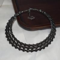 ราคา ปลอกคอ rhinestone หลายชั้นแฟชั่น 3 แถวคริสตัลสร้อยคอคอบัตรสร้อยคอลวดหลายสีแหวนคอเจ้าสาว (16537528096)