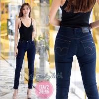 ราคา ฺBig Size 38 44 กางเกงยีนส์เดฟยืดผู้หญิง Lona กางเกงยีนส์เอวสูงกลางกำลังพอดี เนื้อผ้ายืดนิ่ม กางเกงสาวอวบ กางเกงไซสใหญ่ผู้หญิง (8962976763)