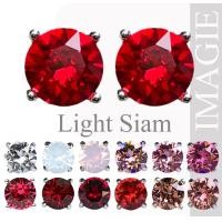 ราคา IMAGIE ต่างหูคริสตัล SWAROVSKI โทนชมพู 3 4 6 7มิล (641714028)