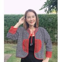 ราคา เสื้อคลุมพื้นเมือง เสื้อพื้นเมือง เสื้อคลุมแต่งขอบกะเหรี่ยง เสื้อชาวเขา แบบเยอะ (5983592547)